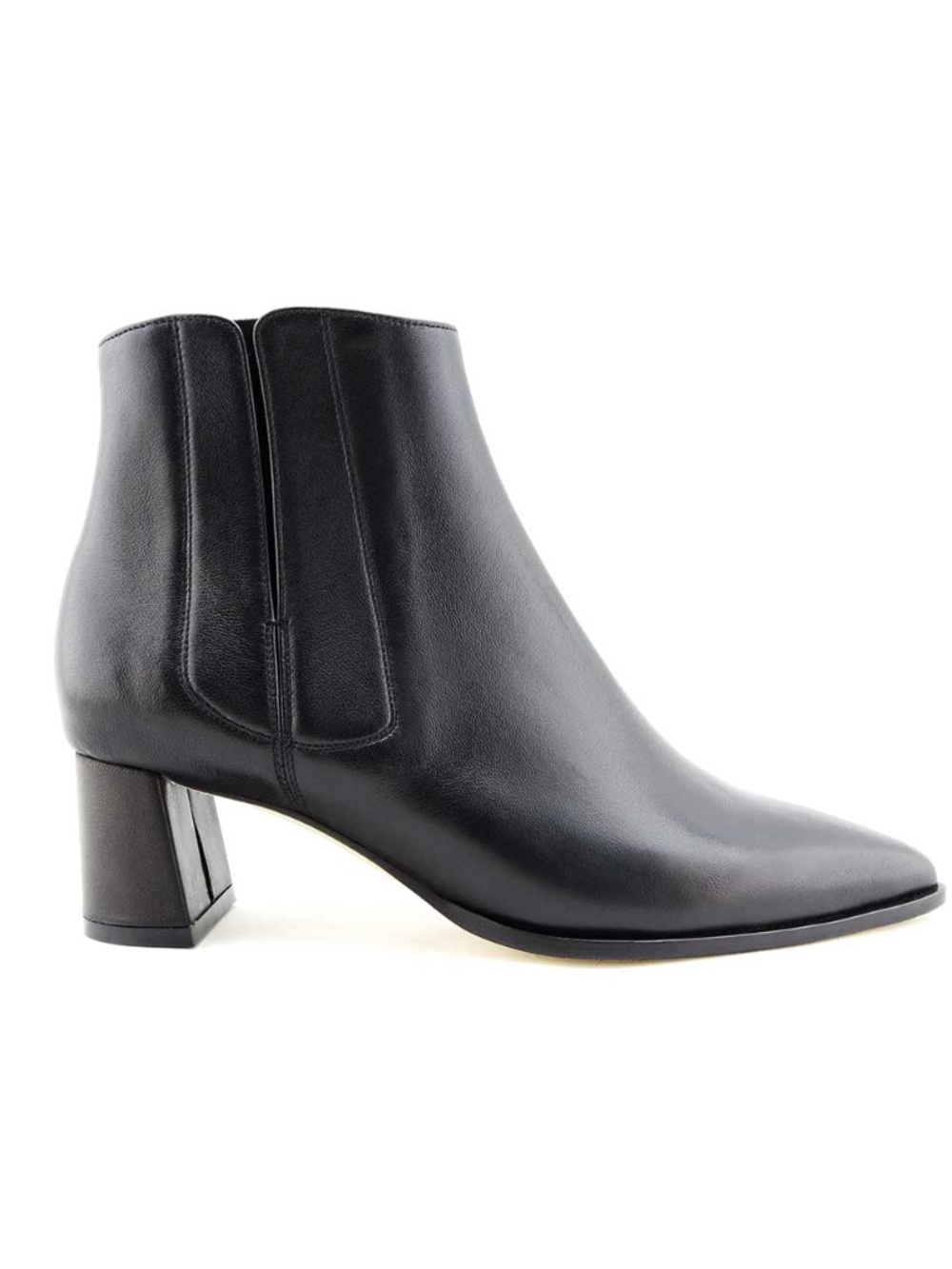 Ally shoes Black Calf Leather Lower Block Ankle Boot EU 39/US 8.5 / Extra Wide